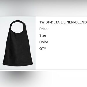 COS Black Halter Top with Twist Neckline